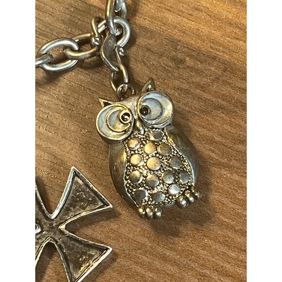 Vintage-Inspired Mixed Metal Charm Bracelet Gothic & Boho Aesthetic 7” Length - Picture 3 of 10